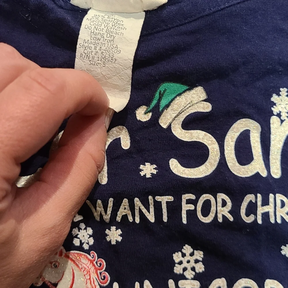 🍦Btween Santa Christmas List Girls Tee 🪅